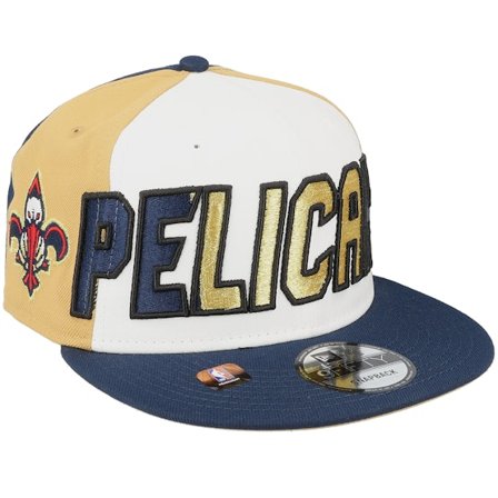 New Era - NBA Weiss snapback Cap - New Orleans Pelicans 9FIFTY NBA 23 Back Half White/Beige/Navy Snapback @ Hatstore