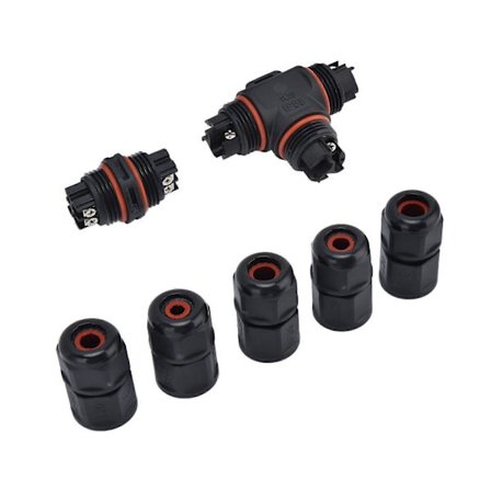 Vattentätt tråd-till-tråd kontaktdon IP68 snabbkoppling för kabel