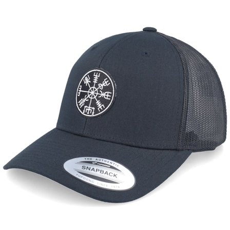 Vikings - Black - trucker - Cap - "Vegvisir Rungalder Patch Black Trucker " - Hatstore