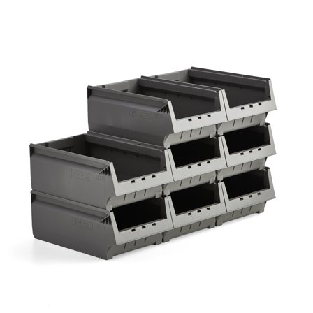 Mehrzweck-Lagerbehälter AJ 9000, Serie 9071, 500x310x200 mm, 8er-Pack, grau