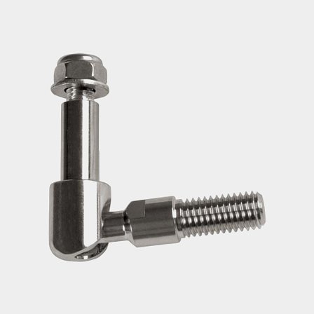 Ronstan TS 19 Batten Receptacle Link M10 gänga för Trackslide 19 storsegelsystem i rostfritt stål, silver RC00112