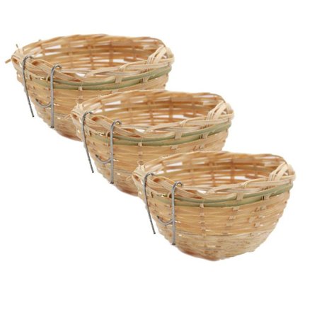 4 kpl Ruohon kudottua riippuvaa lintukodinta tarkkaa neuletta uudelleenkäytettävä pesä ulkokäyttöön puutarhaan parvekkeelle