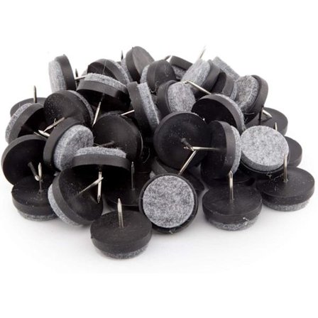 50 st möbeltassar i filt - stolar, bord, skrivbord, skåp, soffor, soffor, ben och fötter, halkfria, reptåliga (diameter 28mm svart)