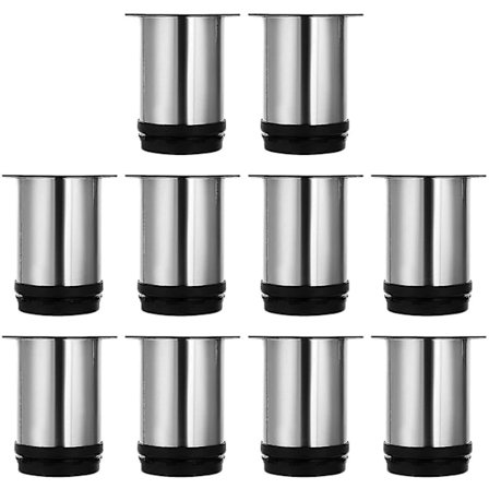 Sett med 8 justerbare møbelbein 80 mm høye skapbein,