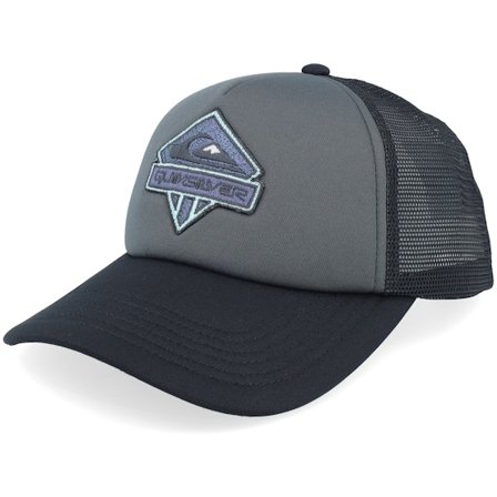 Quiksilver - Grå trucker Caps - Kids Slab Scratch Dark Shadow/Black A-Frame Trucker @ Hatstore