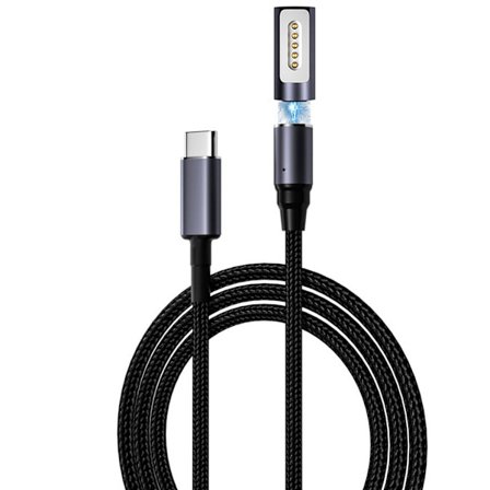 Magnetisk Typ C-kabel Snabb Magnetisk Laddningskabel Nylonflätad Sladd till Typ C-enhet Stödjer Dataöverföring för Laptop
