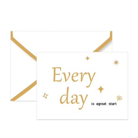 20 stk. Takkekort Bronsefoliert for Ønsker Velsignelseskort med Konvolutt Valentinsdag Farsdag Gratulasjonskort