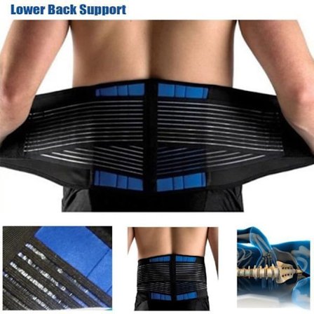 XXL Dubbeljusterbart Stödbälte för Nedre Ryggen