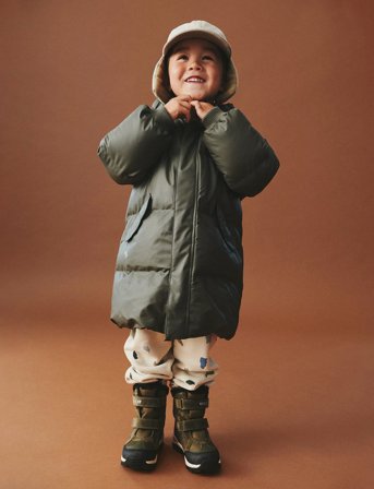 Wheat Pu Puffer Jacket Coast - Khaki green - 98