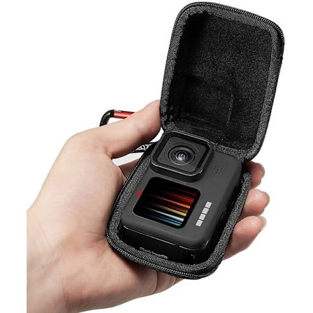 Bæreveske for GoPro 10/9/8/7, mini hard skall bæreveske reisebærbar oppbevaringsveske, svart