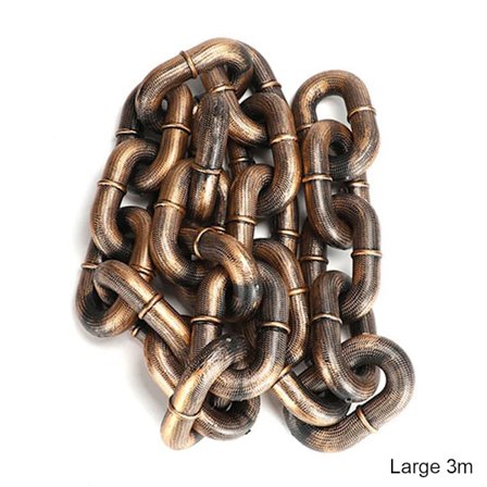 Morsom Hundebånd Simulering Livaktig Jernkjede Lett Plastikk Trekktau For Hundelufting Bronz_xx