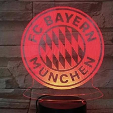 Club Bayern München USB 3D Anime Night Light Atmosphere LED Bordslampa