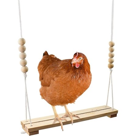 Chicken Swing Toy For Coop Natural Safe Trätillbehör. Stor tålig abborrstege för fjäderfä Run Tupp Höns Kycklingar Husdjur Papegojor Ara Entertai