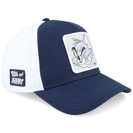 Capslab - Blå adjustable Keps - Tom & Jerry Tom White/Black A-Frame Adjustable @ Hatstore