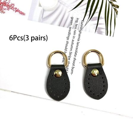 6stk Håndlaget Veske Spenne Håndveske Tilbehør GRÅ