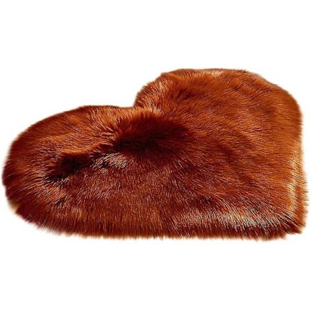 Vinterteppe Solid Farge Ull Imitasjon Hjerteform Kjærlighet Plysj Deko Stue Bord Sofa