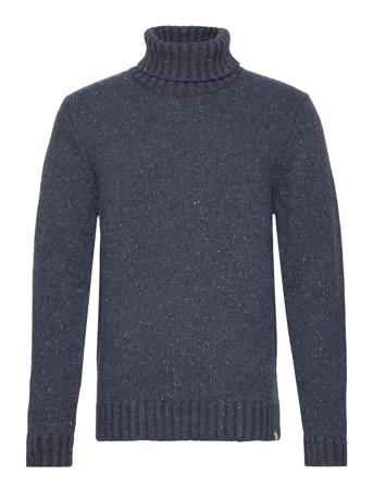 High Neck Knit Sweather Navy Revolution