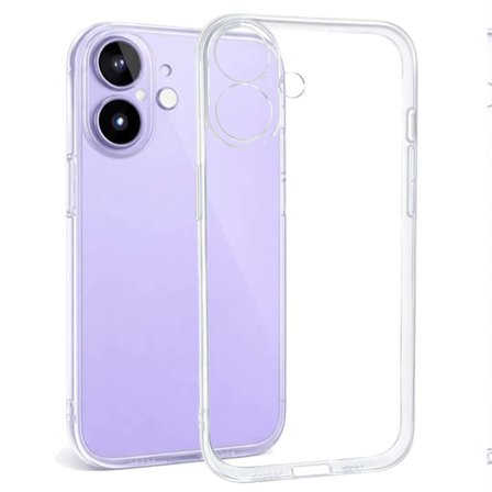 Gjennomsiktig deksel med kamerabeskyttelse til iPhone 16 Plus