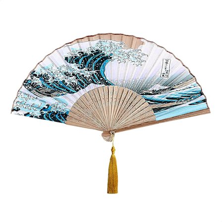 Japanilainen viuhka, käsintehdyt koriste-esineet - Vintage-tyylinen kokoontaitettava