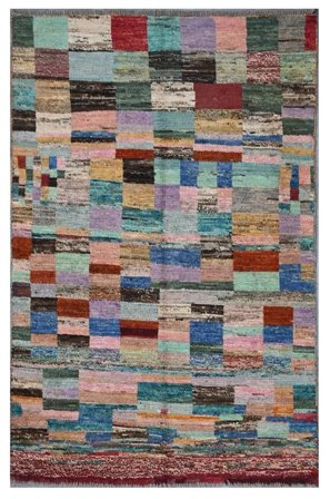 Handgeknoopt Moroccan Berber - Afghanistan 92X141 Donkergrijs/Bruin