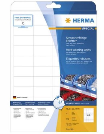 Herma Etiketter Slitesterke A4 48,3x25,4 (440)