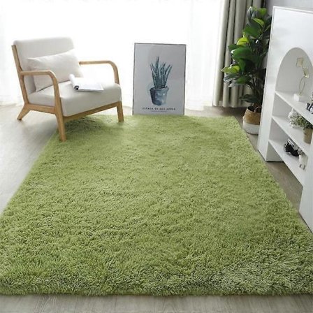 Pehmeät muhkeat matot olohuoneeseen, pitkänukkaiset karvamatto makuuhuoneeseen, kodin sisustus, pörröinen oranssi keltainen paksu alueen matto 