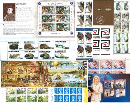 Europa - 10 frimærkehæfter og sammentryk - Postfrisk