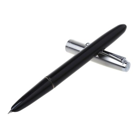 Vintage rostfritt stål cap reservoarpenna 0,38 mm spets Business Office Present