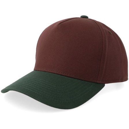 Equip - Brun adjustable Keps - Brown/Forest Green A-frame Adjustable @ Hatstore