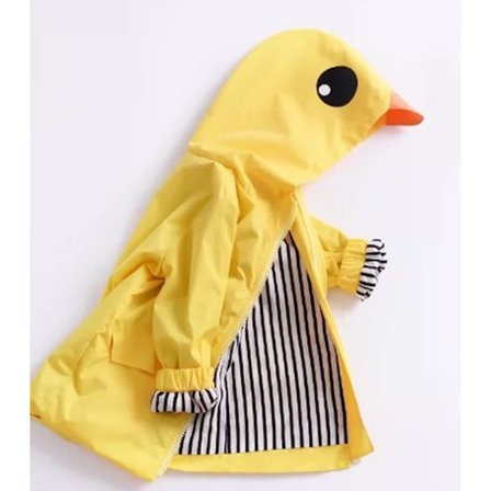 Toddler Baby Boy Girl Duck Raincoat Cute Cartoon Hoodie Zipp