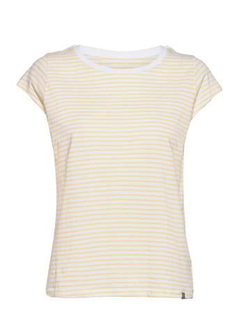 Organic Favorite Stripe Teasy T-shirts & Tops Short-sleeved Creme Mads Nørgaard