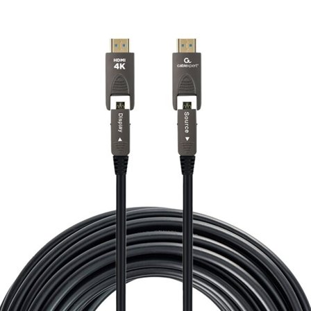 HDMI AOC -kaapeli, 10 m – High Speed Ethernet, 4K UHD 60 Hz, kullatut liittimet