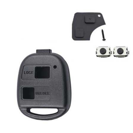 1 stk. Nøkkelskall / Alarmboks for Toyota med 2 knapper