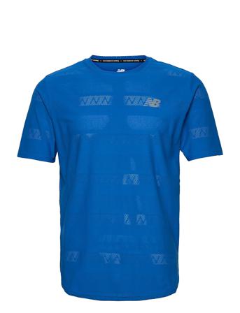 Q Speed Jacquard Short Sleeve T-shirt Blå New Balance