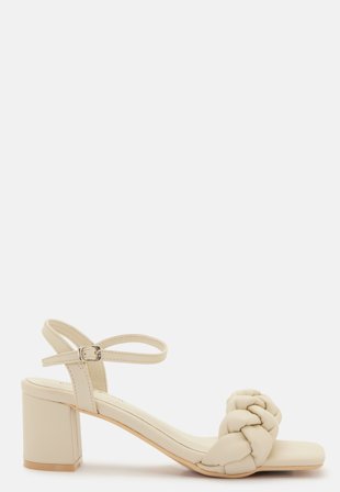 BUBBLEROOM Anastasia Heeled Sandal Light beige Sko