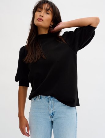 My Essential Wardrobe 21 The Puff Blouse - Black - XL