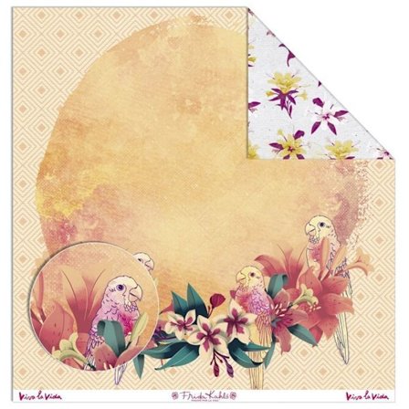 Frida Kahlo kreativt papper - orange vegetabiliskt