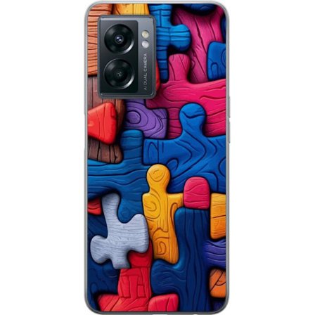 Kompatibel Mobilcover til OnePlus OnePlus Nord N300 Livlig illustration med Stitch blandt lyserÃ ̧de Ã bler i en blÃ ̧d pastelldesign, der kombinerer 