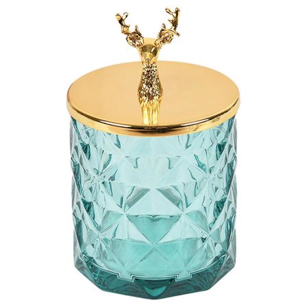 Biscuit Barrel Opbevaringsdåse Krukke Glas, Slikkrukke Dekorative Krukker Med Låg Opbevaring Smykke Glas Nipsgenstand Grå