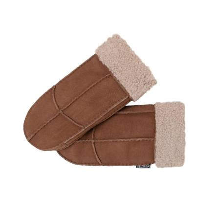 Nordvek 100 % aito naisten lammasnahkaiset lapaset käännettävällä resori # 308-100 [DB] Chestnut