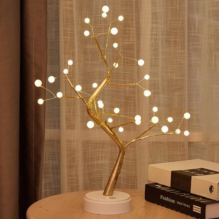 LED-puuvalaisin, helmitauluvalaisin, kuparilanka lamppu, tulikärpänen huoneen sisustuslamppu