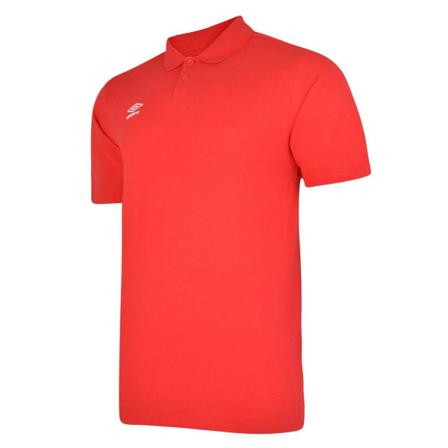 Umbro Herr Essential Pikétröja L Vermillion/vit