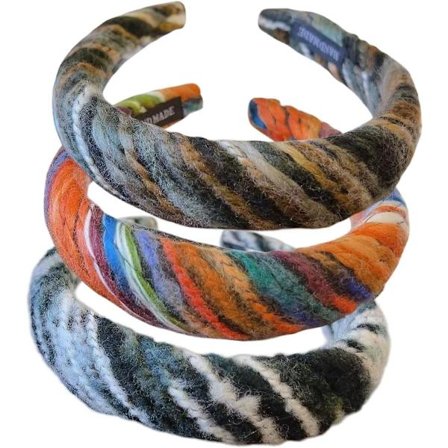 Hårbånd 3 stk Strikkede Vatterte Hårbånd Retro Brede Hårbånd Fargerike Hårbånd Sklisikre Hårbøyler Hårtilbehør for Jenter