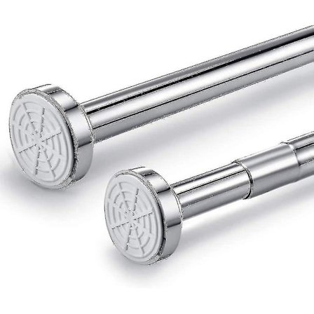 Teleskopstang i Rustfrit Stål 150 Cm-260 Cm Udtrækkelig, Bruseforhængsstang Uden Boring, Klemstang Justerbar Ved At Dreje, Sikker Hold Som En Sho