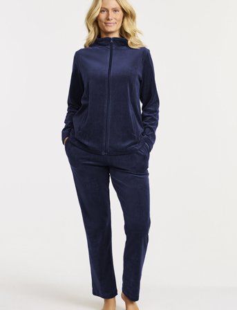 Damella of Sweden Velour Suit - Navy - XXL