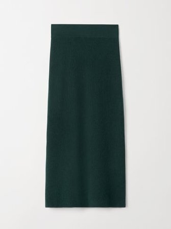 Soft Goat - Ribbed Skirt - XS - Pine