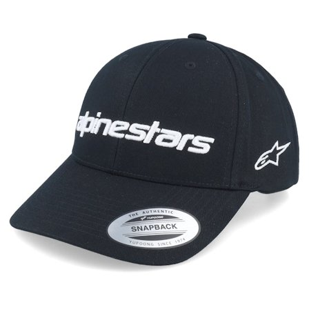 Alpinestars - Linear Wordmark 2.0 Hat Black/White Adjustable Adjustable Black Cap - @ Hatstore