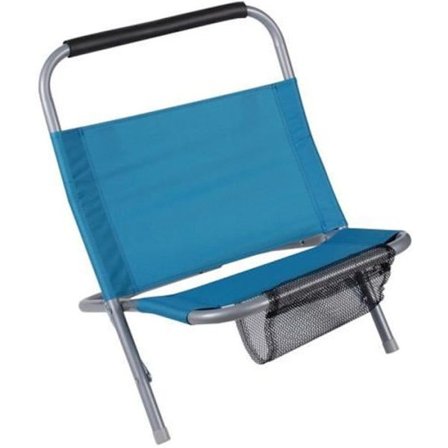 Strandstol - SUNNY DAYS - Fällbar modell - Stål - Blå - Förvaringsnät