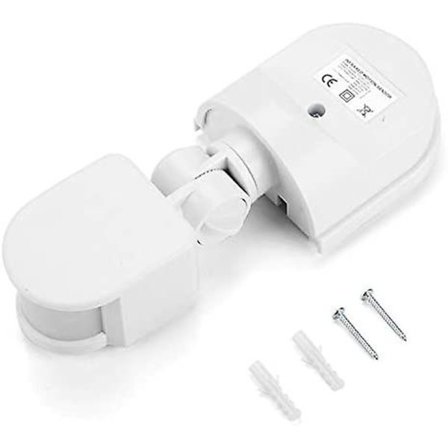 110V-240V Justerbar strömbrytare PIR Rörelsedetektor Infraröd Sensor Ljuslampa med installationsskruvar (Vit)