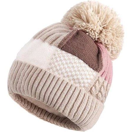 Beanies til kvinder Strikket beaniehue med pompon Vinter Varm Blød Skihue Udendørs sport